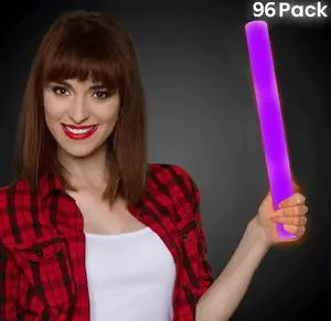 LED Light Up 16 Inch Foam Stick Batons - Pack of 96 Sticks