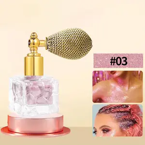 Quick Shine Highlight Powder Spray for Face Body & Hair Universal Glitter Spray in 5 Shades Ideal for Holidays & Parties Effortless Glamour for Every Occasion
