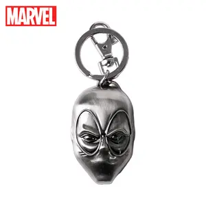 Marvel Keychain Deadpool Mask Pewter Keyring 1PC Metal Pendant  Officially Licensed Fashion Trend Backpack Car Keys Accessories Exquisite Creative Desk Decorations Memorial Day Birthday Gift MN-68517