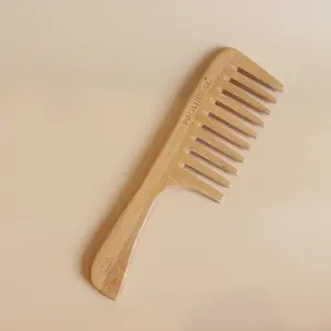 Wide Bamboo Tooth Comb for Women Men Kids Promirose