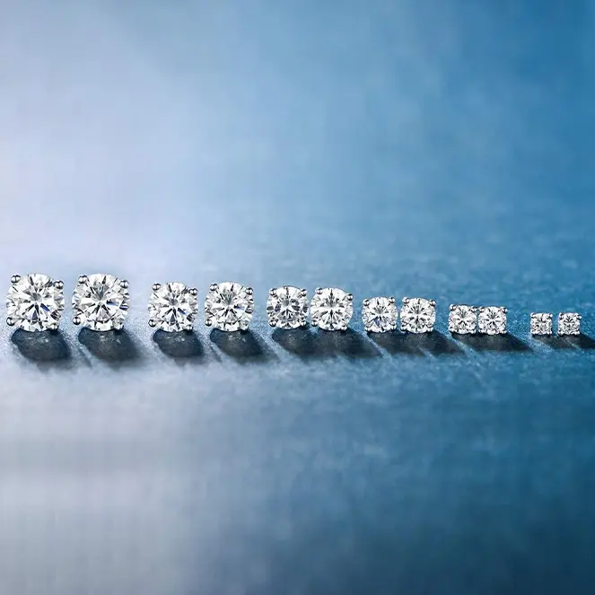 GEMSME 6 Pairs 4 Prong Graduated Round Clear Cubic Zirconia Hypoallergenic Earrings Set 3-8mm E-0988-W summerwins