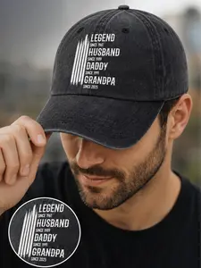 The Original Legend - Personalized Custom Vintage Washed Denim Cap, Father's Day Gift for Dad, Best Dad Ever Hat, Personalized Dad Cap, Papa Hat, Grandpa Gift, Dad Life Baseball Cap, Birthday Gift for Dad, First Father's Day Present, Gift for Husband