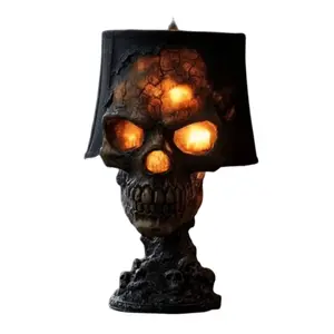 Molten Rock Skull Lamp, Horror Home Decor, Spooky, Halloween Decoration, Ambient Light, Cosplay Party Props, Personalized Desktop Ornament