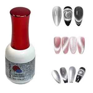 Cat Eye Magnetic Gel Nail Polish, 15 ML Exclusive Formula by Ladybug Nail Products
