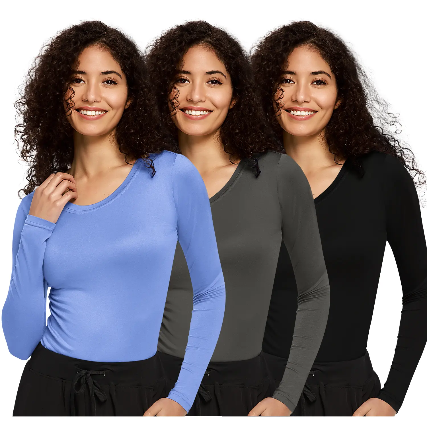 Black/Grey/Ceil Blue