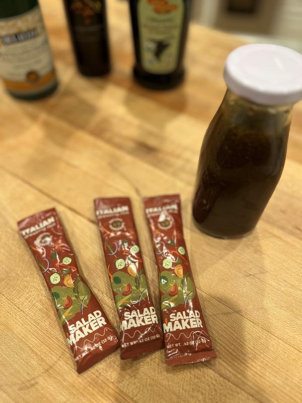 Salad Maker Dry Salad Dressing Mixes, 15 assorted packs of Ranch, Greek, and Italian (5 each), each makes 12 oz of salad dressing trending  recipes