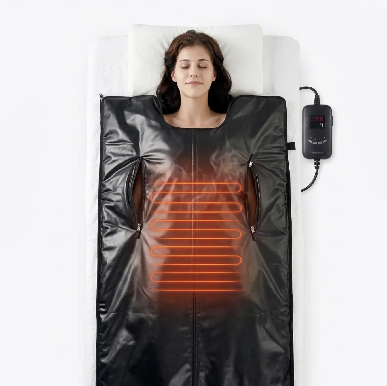Infrared Sauna Blanket for Relaxation & Self-Care, Full Body Heat Therapy | Soothing Muscles Pain, Wellness Gifts for Family, Machine Washable
