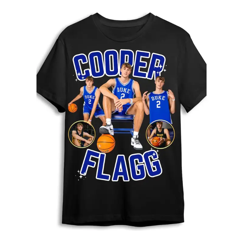 Vintage COOPER FLAGG Graphic Tee, Sweatshirt S-3XL, Mens & Womens Streetwear Tops  Cotton Menswear Casual Crewneck Shortsleeve Hoodie Polyester