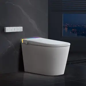 Bazyths Smart Toilet ZY760A with Built-in Tank & Bidet, 4-Second Quiet Flush, Dual User Memory, Auto Open/Close, Foot Sensor Flush, Self-Cleaning, Tall Height, Heated Seat, Elongated One-Piece Design (ZY760A)