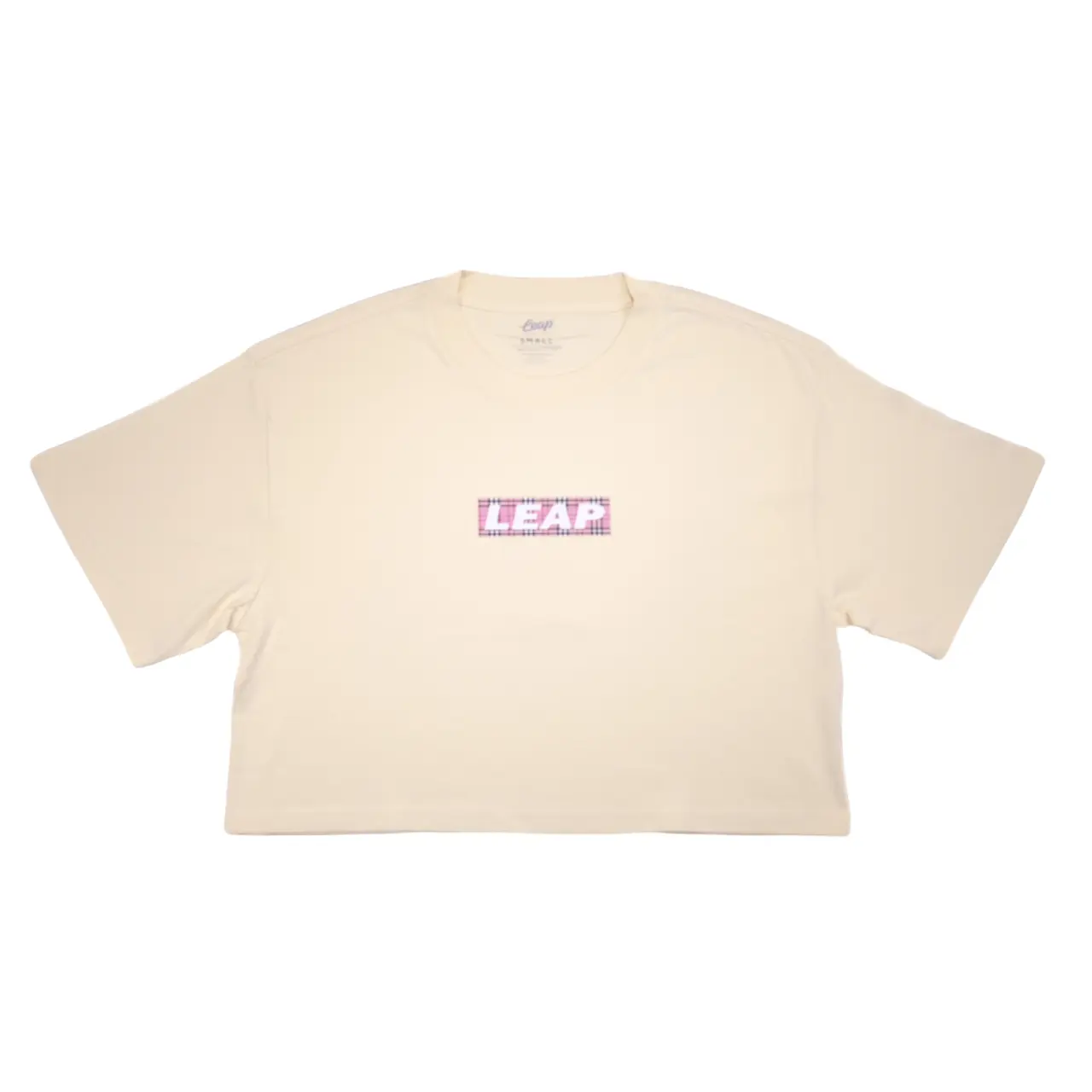Crop Plaid Logo Tee / Womens