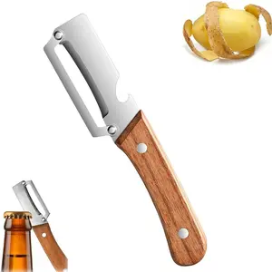 1PCS Kitchen Multi-Function Stainless Steel Thickened Fruit Peeler Knife for Sugar Cane and Pineapple Skin Removal Special Tool