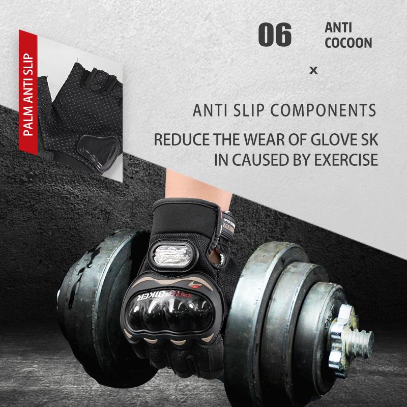 Breathable Half-Finger Motorcycle Riding Gloves for Men and Women, Non-Slip, Wear-Resistant, Touchscreen Compatible, Protective Motorbike Gloves for Outdoor Riding