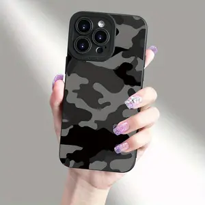 Camouflage Pattern Phone Case, Shockproof TPU Cover, 1 Count Anti-drop Shockproof Protection Phone Protective Cover, Phone Accessory Compatible with iPhone 16 15 14 13 12 11 XS XR X Mini Plus Pro Max