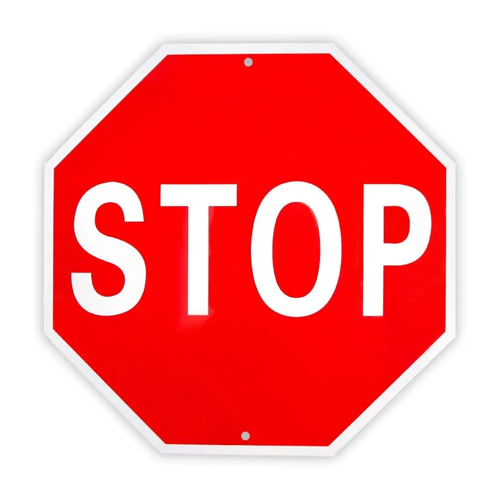 Large Stop Sign 24"x 24" 40 Mil Rust Free Aluminum Reflective  Uv Protected And Weatherproof