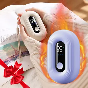 Autumn Winter New Digital Hand Warmer, Rechargeable Electric Heater, 3 Adjustable Settings, Anti-Explosion, Cute Gift for Winter