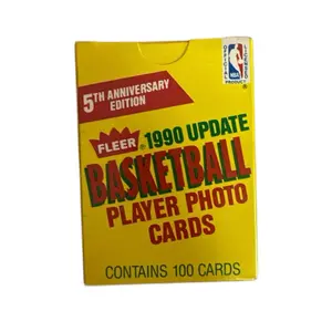Fleer 1990 Update Basketball Cards Yellow Edition Sealed 5th Anniversary 100 Cards Player Photo Collectible