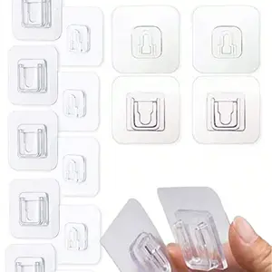 Double-Sided Wall-Mounted Cable Storage Rack, Adhesive Socket Holder, Seamless Organizer for Kitchen and Bathroom Use, Socket Holder Accessory