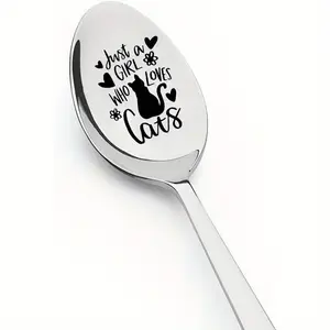 Stainless Steel Coffee Spoon, Cat Lover Gift, Coffee Spoon, Kitchen Utensils for Home Use, Cutlery, Gift for Cat Lovers, Kitchenware, Tea Scoop