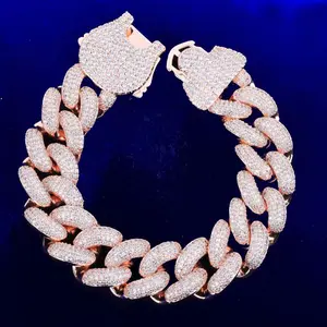 [ICE HUE]18K Gold Vacuum Plated Copper with 5A+ Sri Lanka Zircon Cuba Bracelet Miami Italy Mexico & Micro Inspired for Women & Men Luxury Jewelry,Daily Wear,Casual Fashion,Gift Idea,,Classic,Hip Hop,Simple,Sporty Style