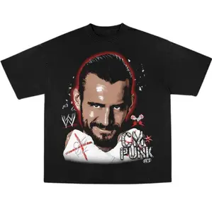 CM Punk Vintage Graphic Tees, Wrestling Tshirt, Wrestler T-Shirt, WWE Shirts, Unisex Wrestling Gift Shirt Top Womenswear Streetwear Sweatshirt, Hoodie, Comfort Colors