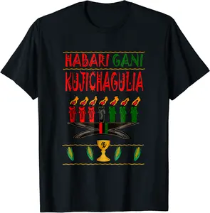 Kwanzaa T-Shirt KUJICHAGULIA SELF DETERMINATION - Robertjen Shop 58B07K4C7Y2Z