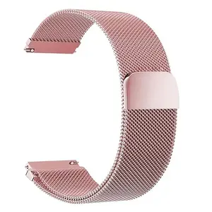 Magnetic Milanese Watch Band for 20mm, Unisex Metal Strap, Fits Huawei Samsung Oppo, Universal Fashion Comfortable Quick Release