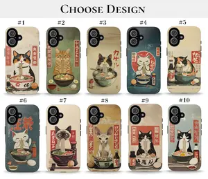 Japan Style, Cute Lucky Cat Phone Case, Art Collection Phone Cases, CaseSuitable for iPhone 17-11