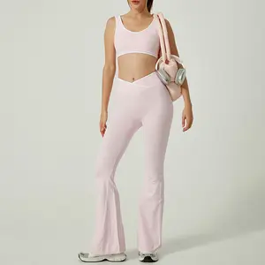 Women's Sporty Leggings Set, Long Sleeve Top & Yoga Pants, Elastic Fabric, Comfortable Fit, Ideal for Gym & Daily Wear,Leggings, womens leggings, Yoga Clothes Set