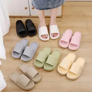 EVA thick-soled poop-scented cool slippers - for couples. Bathroom anti-slip and silent. Suitable for both indoor and outdoor wear as a flip-flop.