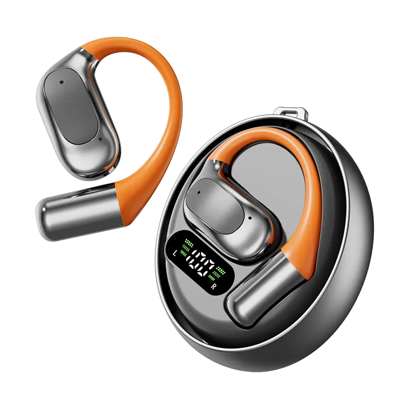 Wireless Open-Ear Bluetooth Earbuds with Smart Communication Support, Sports Headphones with ENC Mic, HiFi Sound for Travel & Daily Use