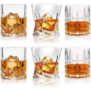 Premium 10, 11 OZ Scotch Glasses - Old Fashioned Whiskey Glasses/Style Glassware for Bourbon/Rum/Bar Tumbler Set of 6