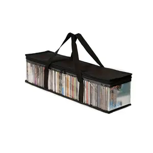 Large Capacity CD DVD Storage Bag with Handle, Organizer for Video Games and Books, Versatile Storage Box for Miscellaneous Items