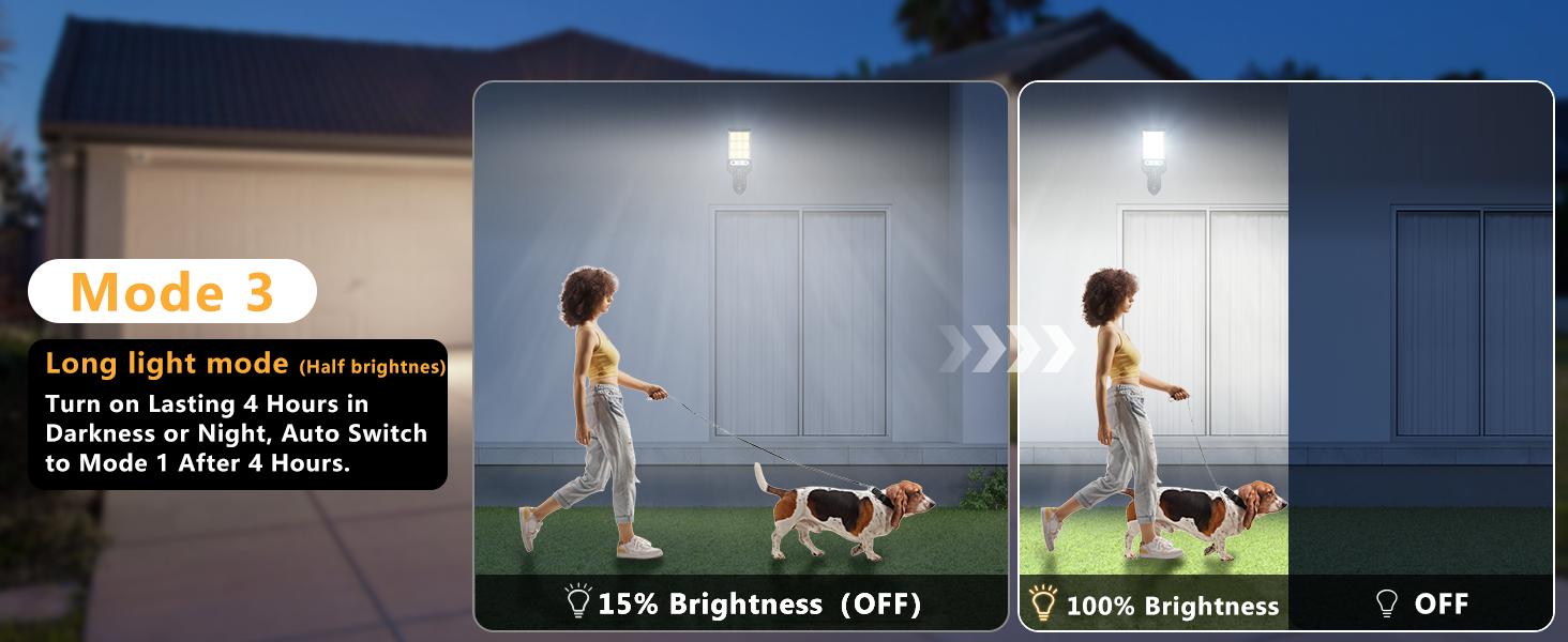 2/4 Pack LED Solar Outdoor Street Light, IP44, 108 Leds with Remote Control, Motion Sensor Safety Wall Light with 3 Modes, Suitable for Garden, Street, Deck, Courtyard, Garage, Balcony