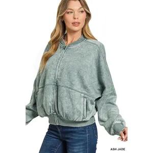 Acid Washed Fleece Jacket