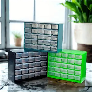 Plastic Drawer Storage Cabinet with 25 Drawers, Ideal for Home Storage, Garage Organization, Jewelry Storage, Lego Toy Holder, Teacher Tool Box, Makeup Organizer