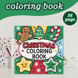 New Christmas Coloring Book, Thickened Coloring Book, Hot Selling Coloring Book, Ideal for Holiday Fun, Perfect Gift Idea