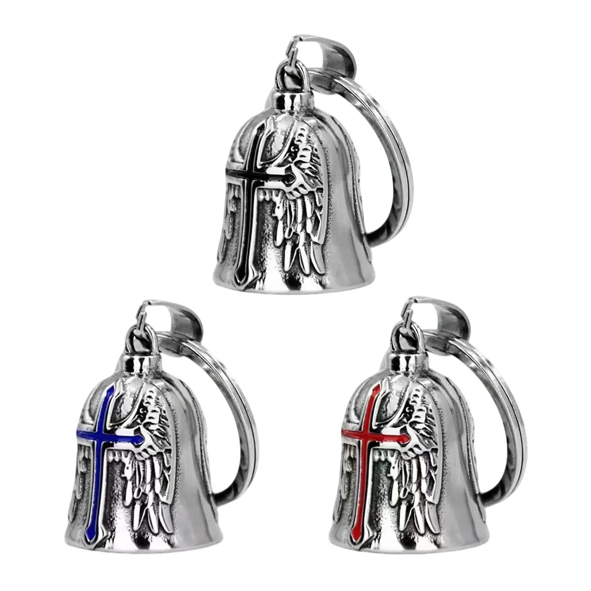 Motorcycle Bell Guardian Angel Charm - Weather-resistant Good Luck Gremlin Bells - Guardian Design, Good Luck Riding Spirit Bell Accessory for Men & Women,Motorcycle Key Chain