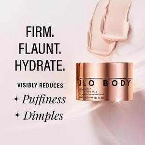 JLO BEAUTY Firm + Targeted Booty Balm - Cruelty-Free, Alcohol-Free Body Care Moisturizer with Guarana, Pink Pepperslim, Shea, Hyaluronic Acid, Plant Extracts, Caffeine for Skin Smoothing Firming, Firms & Hydrates, Non-Greasy Repair
