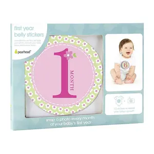 Pearhead Pink Baby Milestone Stickers