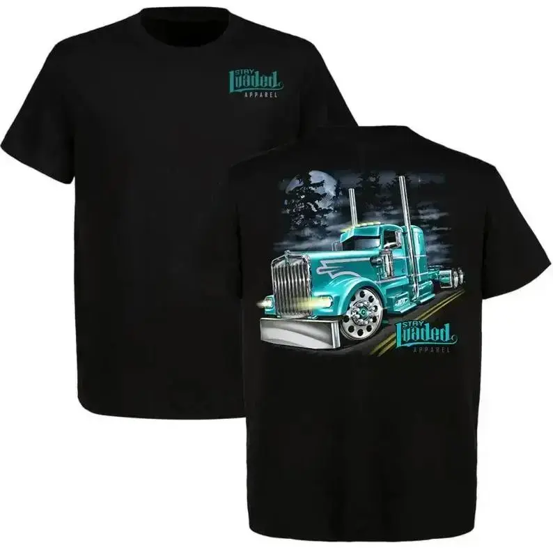 Stay Loaded Hot Rod KW Tee – Bold Kenworth Semi Truck Graphic Shirt for Trucker Lifestyle, Diesel Fans & Custom Big Rig Lovers Graphic T-Shirt For Men Perfect Gift For Trucking Enthusiasts, Top Menswear
