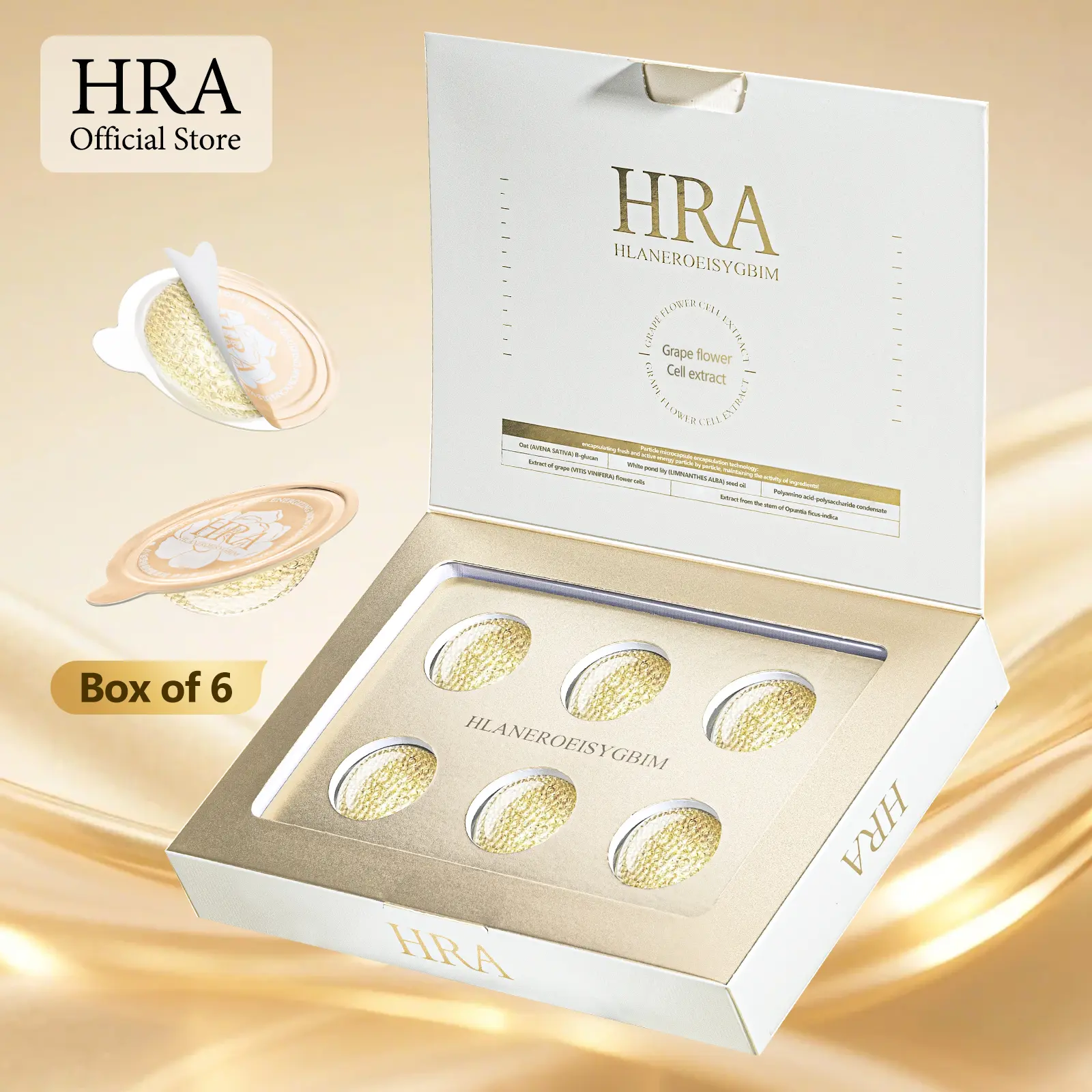 【HRA Official 】Jelly Mask for Facials, Hydrating & Moisturizing   Gel Face Mask Skin Care for Deep Hydration & Glow,   Use for All Skin Types with hyaluronic acid,30 g/1.10 Fl Oz 6ea