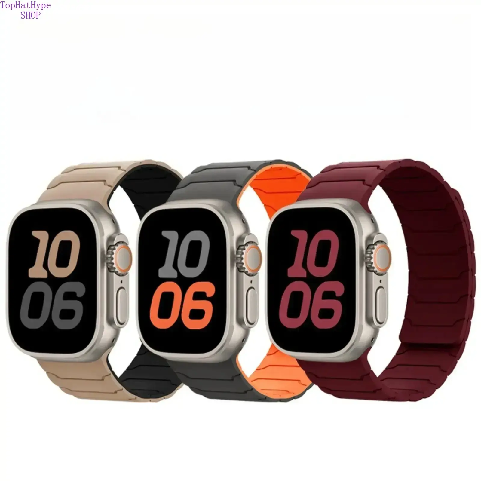 Armor-Style Silicone Magnetic Watch Band, Compatible with Apple Watch S1–11, Ultra 3 & SE, Integrated Shockproof Strap, Durable Sport Wristband for Daily Outdoor Use