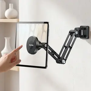 OHLPRO Magnetic Alloy Tablet Wall Mount, 360° Rotatable Aluminum Holder, Articulating Swivel Stand for 4.7-13 Inch iPad Pro/Air/Mini, Galaxy Tab, iPhone