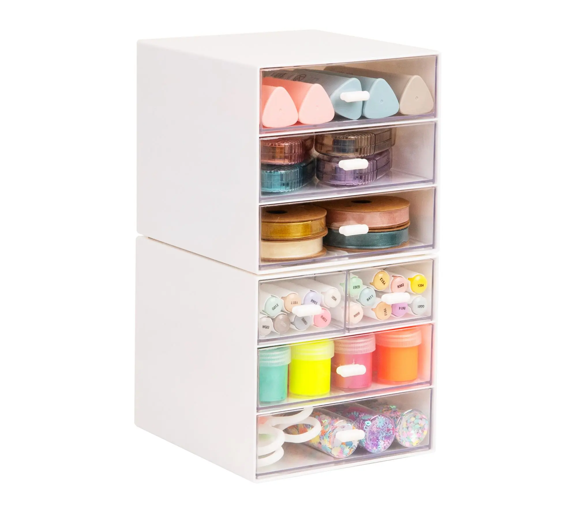 Mind Reader Stackable Craft Supply Organizer, 6 Drawer Mind Reader Stackable Craft Supply Organizer, 6 Drawer