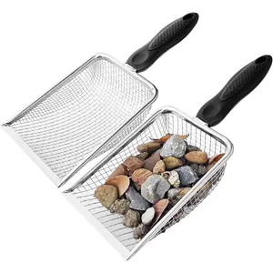 2-Pack Gardening Soil Sifter Set - 3.8mm & 5mm Mesh Garden Compost Sifter with Handles, Ideal for Sand, Rocks, Dirt, Compost - Heavy Duty Soil Screeners for Gardening