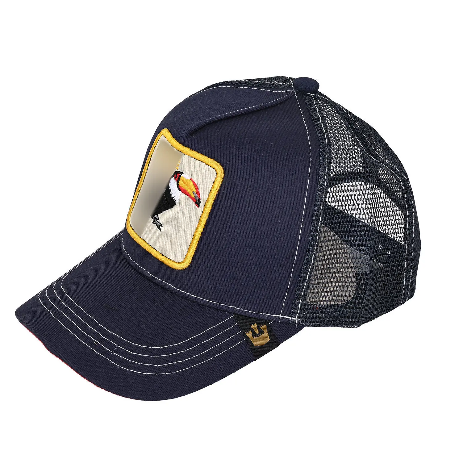 Big billed bird hides green