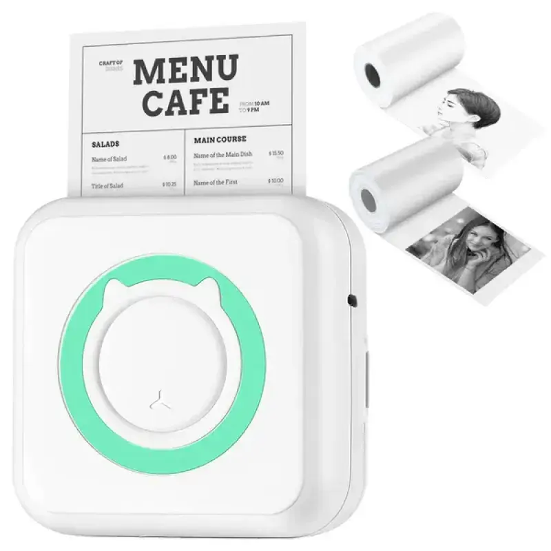 Wireless Pocket Thermal Printer, Mini Portable Sticker & Photo Printer, Ink-Free Rechargeable Label Maker for Journals, School Notes & Memo Printing