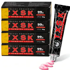 TXSK Tattoo Numbing Cream Black 4 Pack | Limited Edition 99% VeryStrong | For Tattoos | Laser Removal | Waxing | EyebrowThreading | Tattoo External Cream 10g