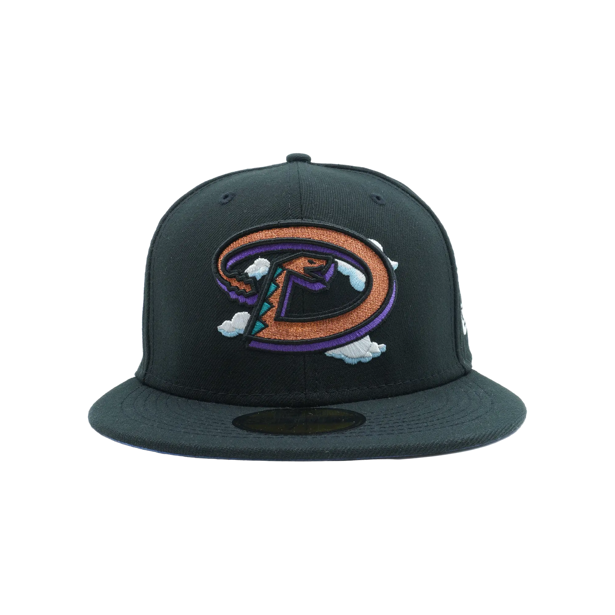 59FIFTY Arizona Diamondbacks 2001 World Series Comic Cloud Fitted Hat "Dark Green / Blue - Under Brim" NE817