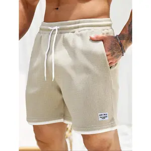 Men's Letter Patch Pocket Shorts, Casual Streetwear Shorts, Regular-Fit Comfy Breathable Summer Shorts, Men's Bottoms for Daily Wear